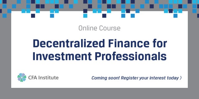 Tile for the Decentralized Finance for Investment Professionals Online Course