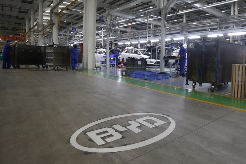 Chinese EV giant BYD flags huge jump in quarterly profit, shares surge By Reuters