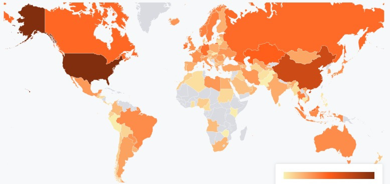 Bitcoin mining heatmap