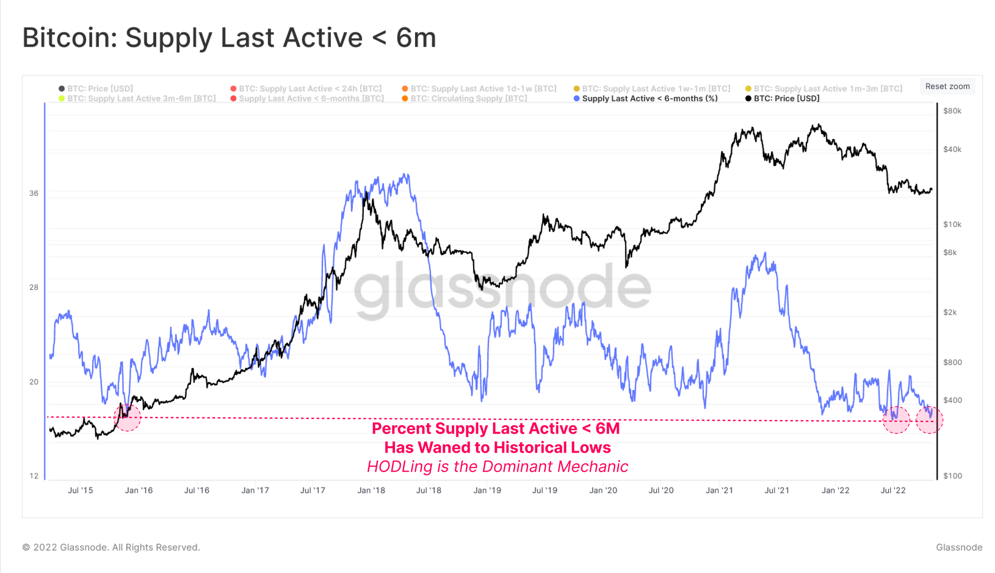 Bitcoin Supply Last Active 6 Months Ago