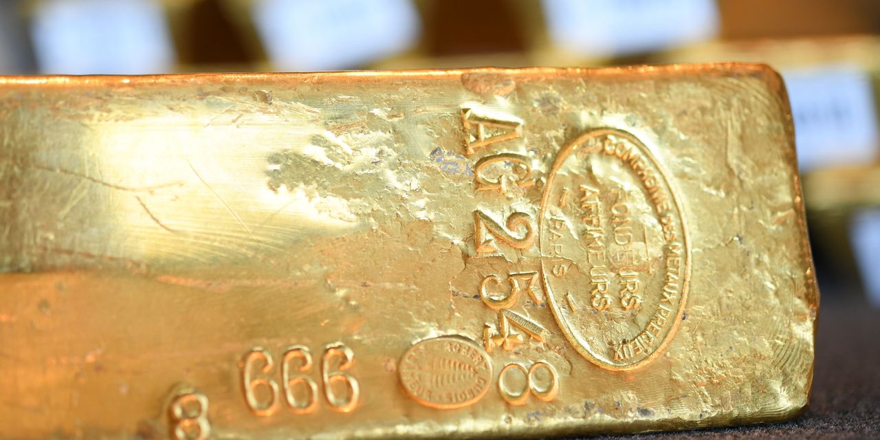 Gold settles with a more than 5% weekly gain as the dollar softens to a 2-month low