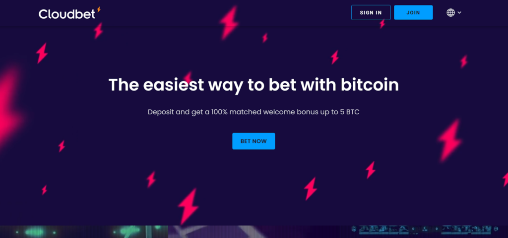 Cloudbet page